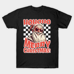 Santa With Sunglasses, Funny Christmas Design T-Shirt